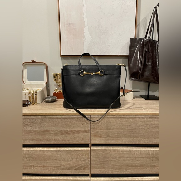 Gucci Horsebit Convertible Leather Tote - Picture 7 of 15